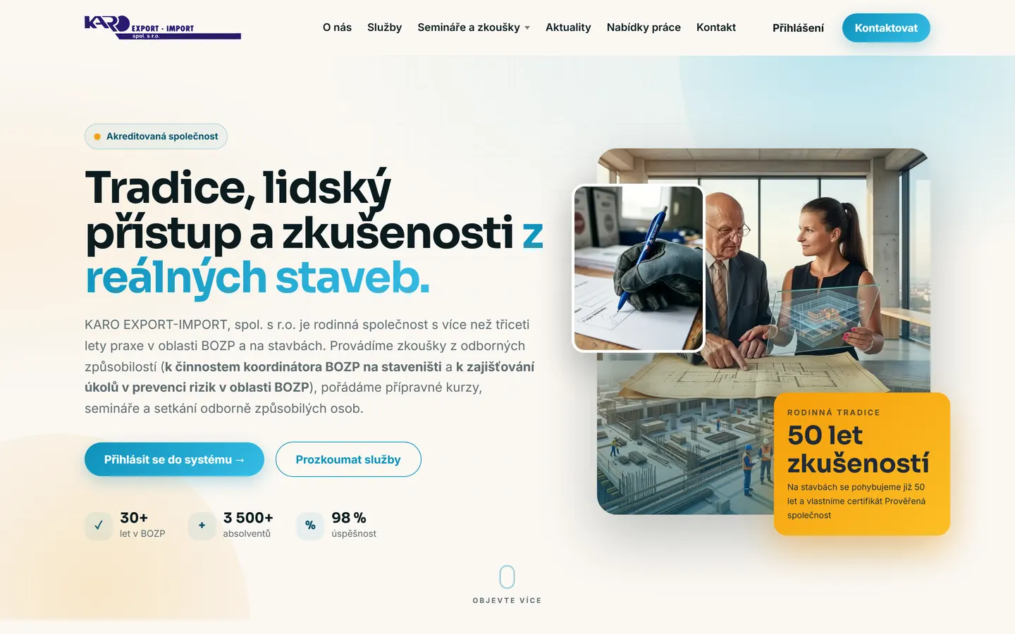 KARO EXPORT-IMPORT: čtyři role, jedna databáze