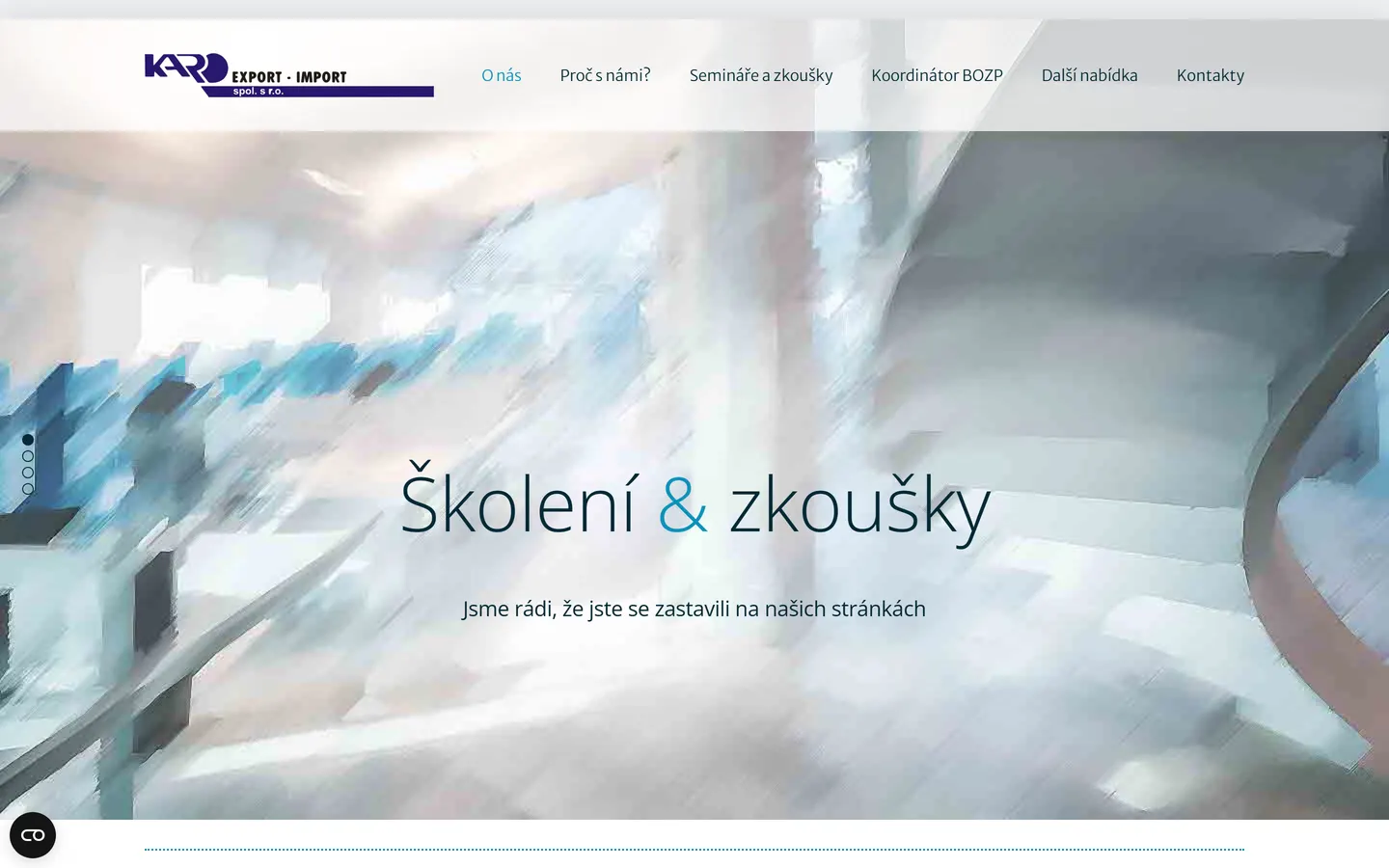 Původní web karoei.cz — úvodní stránka